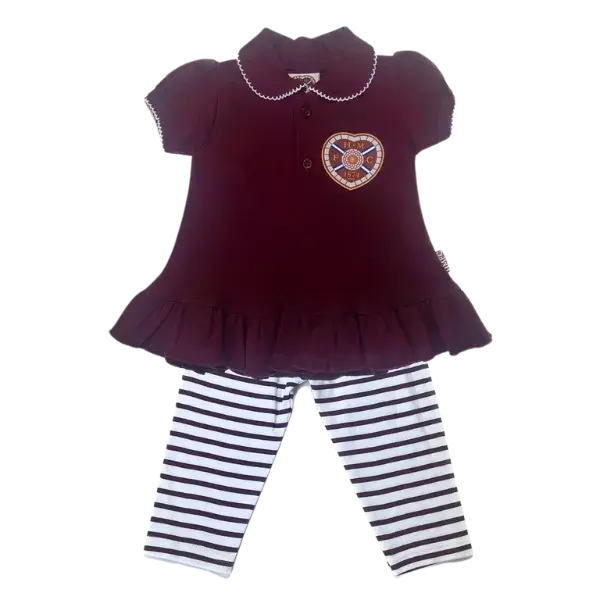 baby polo dress and leggings No Background - 3